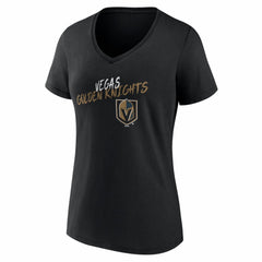 NHL Vegas Golden Knights Women's Hustle Personalized Name & Number V-Neck T-Shirt