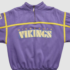 90s 1/4 Zip Sweatshirt - Minnesota Vikings Sweatshirts