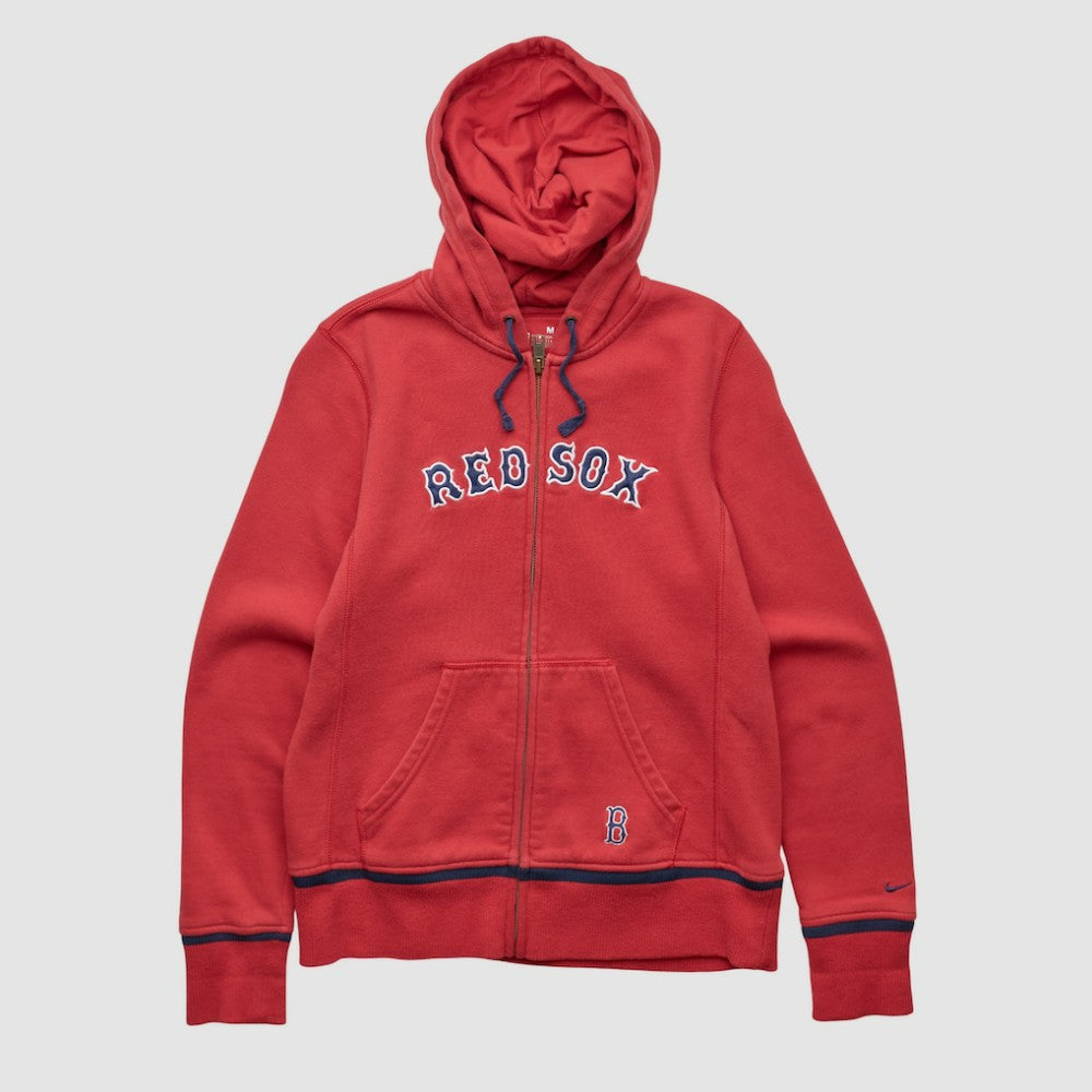Red Boston Red Sox Nike 2000s Hooded Full Zip Sweatshirt