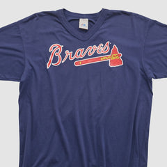 Navy Atlanta Braves Majestic 90s T-shirt