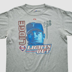 Heather Gray Brad Lidge Majestic 2000s T-shirt