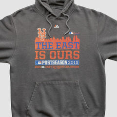 Charcoal New York Mets Majestic 2015 Hooded Pullover Sweatshirt