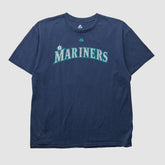 Navy Seattle Mariners Majestic 2000s T-shirt