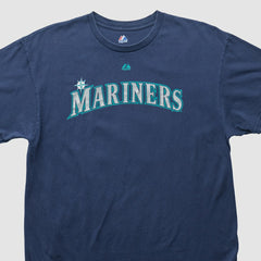 Navy Seattle Mariners Majestic 2000s T-shirt