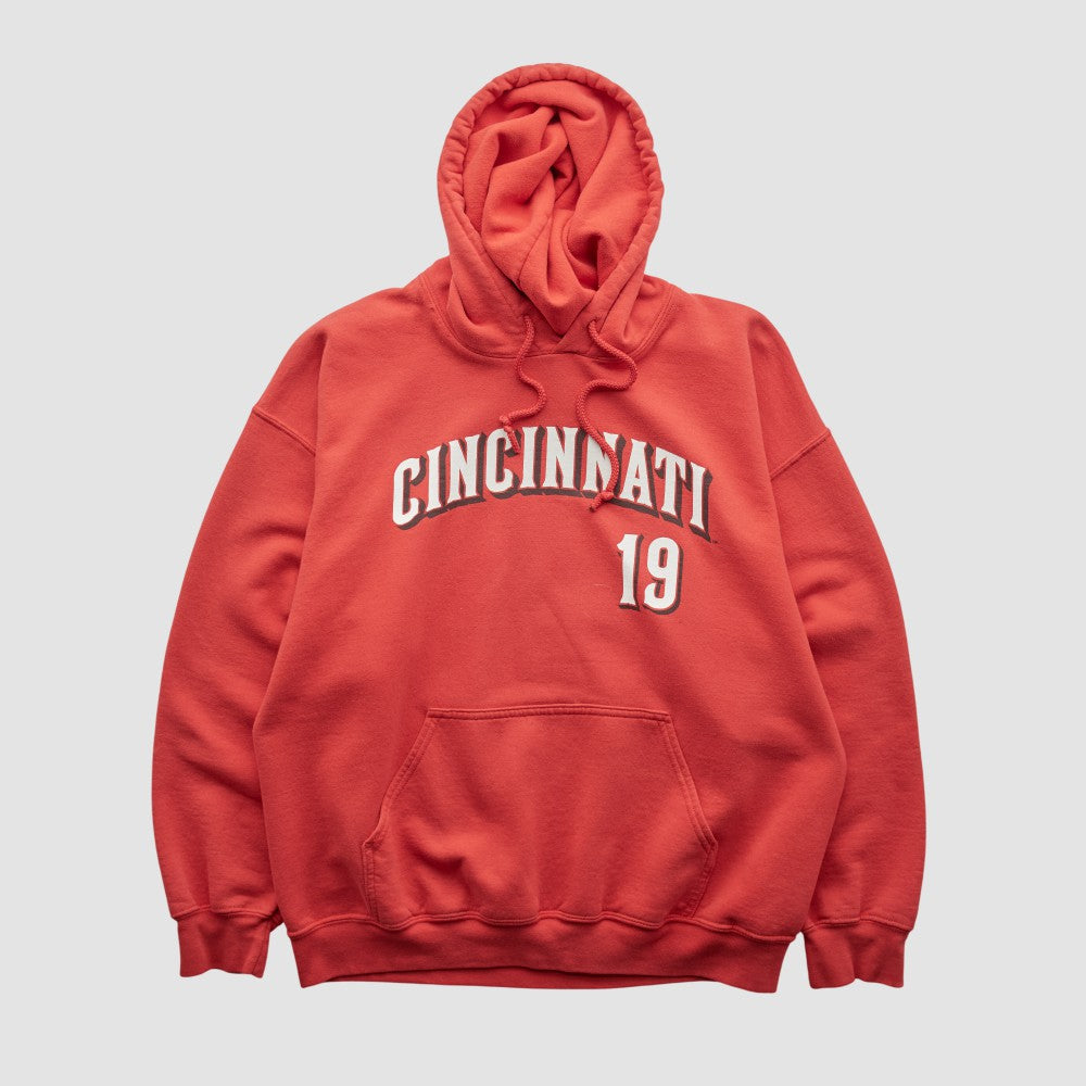 Red Cincinnati Reds Genuine Merchandise 2000s Hooded Pullover Sweatshirt