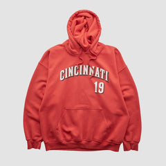 Red Cincinnati Reds Genuine Merchandise 2000s Hooded Pullover Sweatshirt
