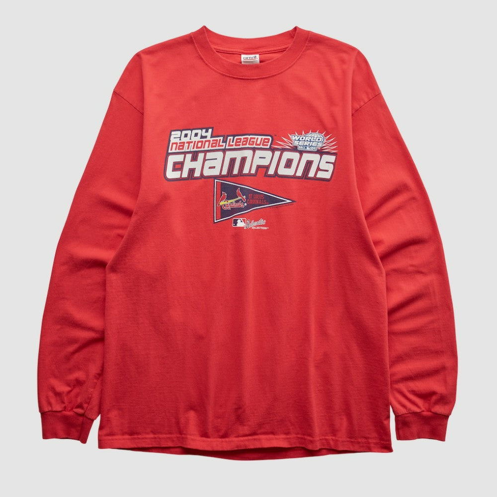 Red St. Louis Cardinals Anvil 2004 Long Sleeve T-shirt
