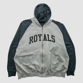 Heather Gray Kansas City Royals 2000s Hooded Full Zip Sweatshirt