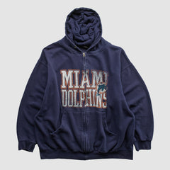 NFL 2010s Hooded Full Zip Sweatshirt - Miami Dolphins Sweatshirts