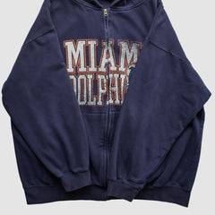 NFL 2010s Hooded Full Zip Sweatshirt - Miami Dolphins Sweatshirts