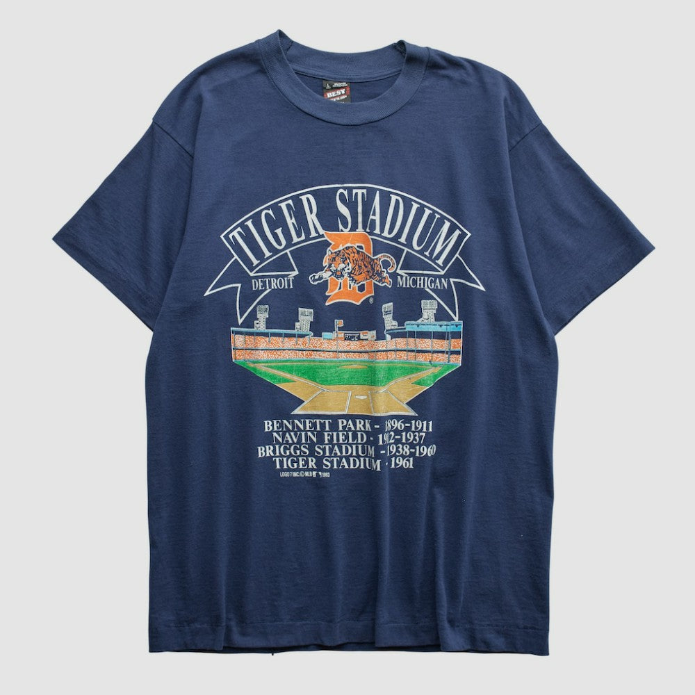 Navy Detroit Tigers Fruit of The Loom 1993 T-shirt