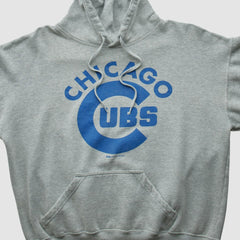 Heather Gray Chicago Cubs Stitches 2000s Hooded Pullover Sweatshirt