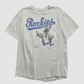 White Colorado Rockies 1991 T-shirt