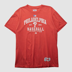 Red Philadelphia Phillies Majestic 2000s T-shirt