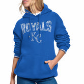 Royal Kansas City Royals Starter Women's Lace Team Lockup Fleece Hoodie