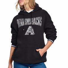 Black Arizona Diamondbacks Starter Women's Lace Team Lockup Fleece Hoodie
