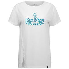 White Colorado Rockies Levelwear Women's Blue Haven Influx Cornerstone T-Shirt