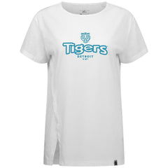 White Detroit Tigers Levelwear Women's Blue Haven Influx Cornerstone T-Shirt
