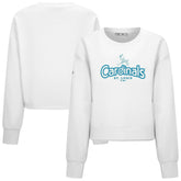 White St. Louis Cardinals Levelwear Women's Judd Cornerstone Cropped Sweatshirt