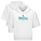 White Chicago White Sox Levelwear Women's Amber Short Sleeve Cornerstone Hoodie