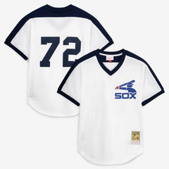 White Carlton Fisk Chicago White Sox Mitchell & Ness Authentic Batting Practice Jersey