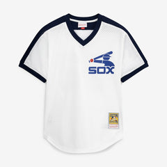 White Carlton Fisk Chicago White Sox Mitchell & Ness Authentic Batting Practice Jersey