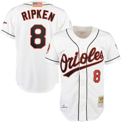 White Cal Ripken Baltimore Orioles Mitchell & Ness Home Authentic Jersey