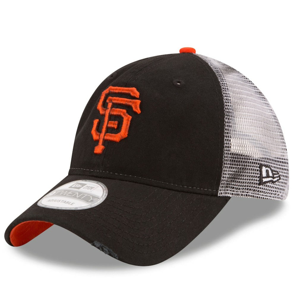 Black San Francisco Giants New Era Team Rustic 9TWENTY Trucker Adjustable Hat