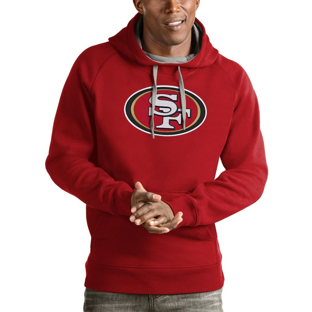 Antigua Victory Pullover Hoodie - San Francisco 49ers Hoodies