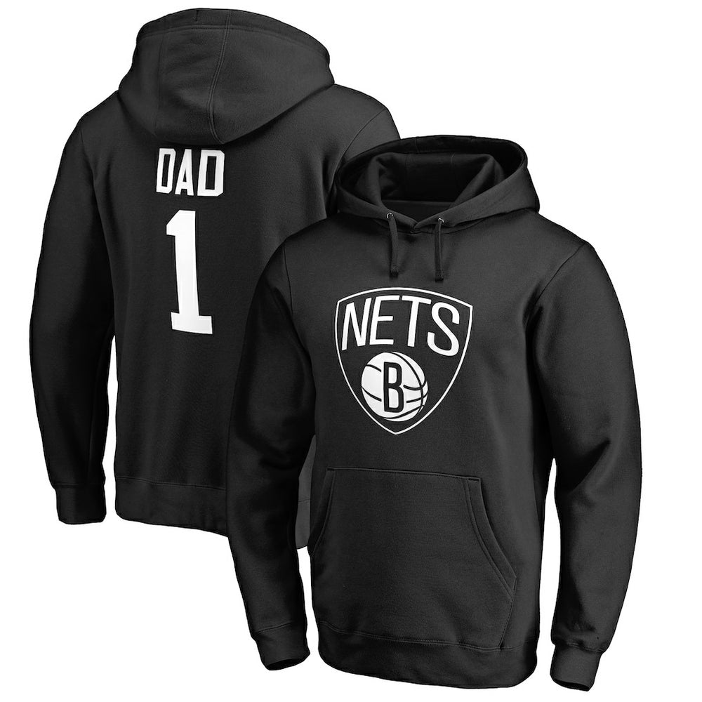 Brooklyn Nets #1 Dad Pullover Hoodie