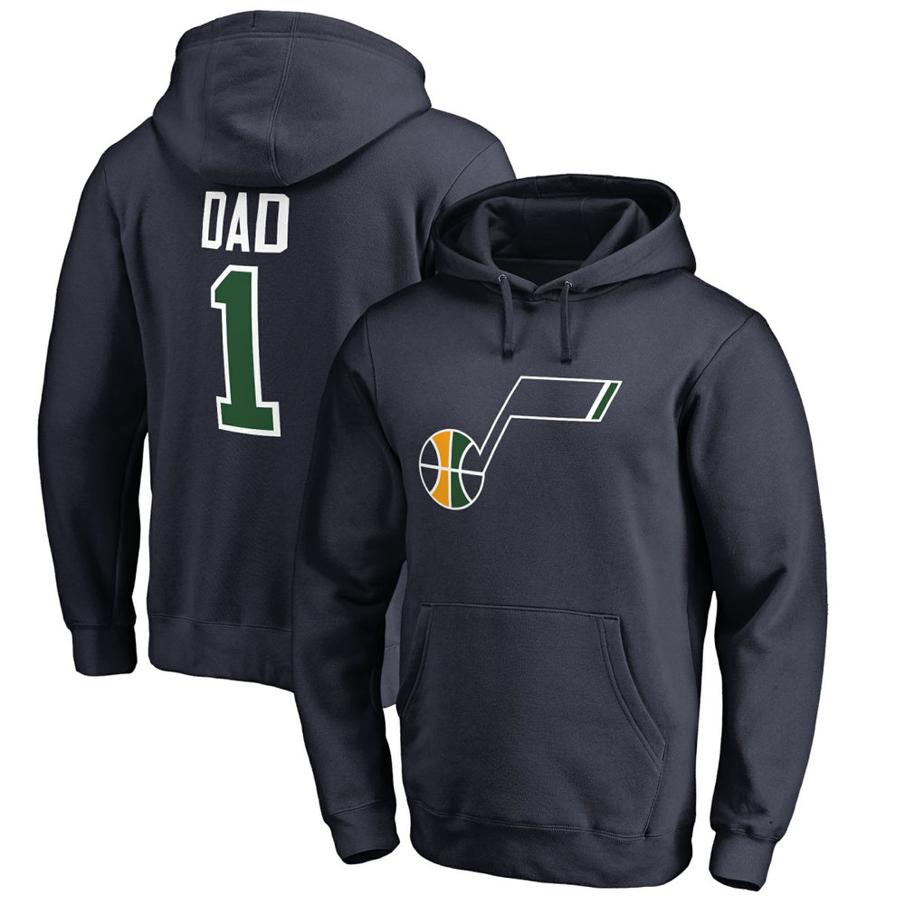 Utah Jazz #1 Dad Pullover Hoodie