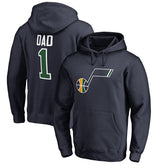 Utah Jazz #1 Dad Pullover Hoodie