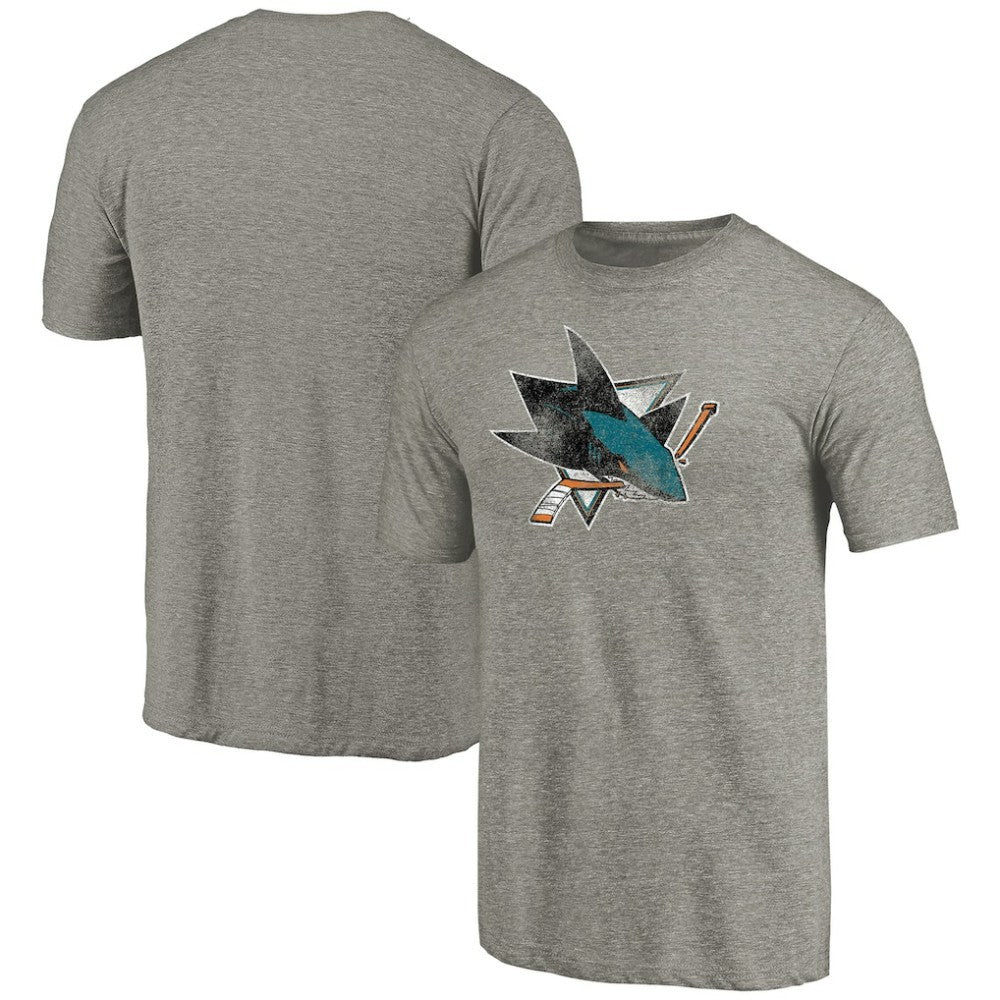 NHL San Jose Sharks Distressed Team Logo Tri-Blend T-Shirt