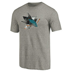 NHL San Jose Sharks Distressed Team Logo Tri-Blend T-Shirt