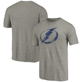 NHL Tampa Bay Lightning Distressed Team Logo Tri-Blend T-Shirt