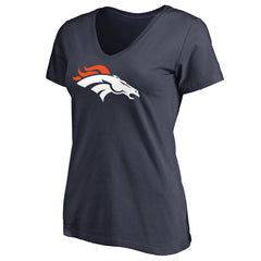 Pro Line Women's Primary Team Logo 2 V-Neck T-Shirt - Denver Broncos T-shirts