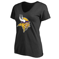 Women's Primary Team Logo V-Neck T-Shirt - Minnesota Vikings T-shirts