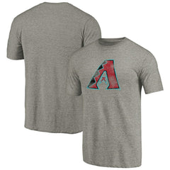 Ash Arizona Diamondbacks Distressed Team Tri-Blend T-Shirt