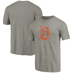 Ash Detroit Tigers Distressed Team Tri-Blend T-Shirt