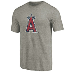 Ash Los Angeles Angels Distressed Team Tri-Blend T-Shirt