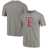 Ash Texas Rangers Distressed Team Tri-Blend T-Shirt
