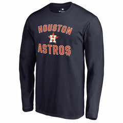 Navy Houston Astros Victory Arch Long Sleeve T-Shirt