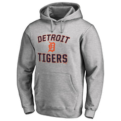 Ash Detroit Tigers Victory Arch Pullover Hoodie