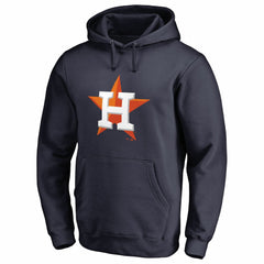 Navy Houston Astros Official Logo Fitted Pullover Hoodie