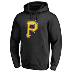 Black Pittsburgh Pirates Official Logo Fitted Pullover Hoodie