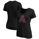 Black Arizona Diamondbacks Women's Secondary Color Primary Logo T-Shirt
