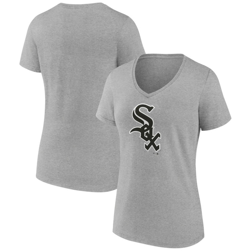 Ash Chicago White Sox Women's Secondary Color Primary Logo T-Shirt