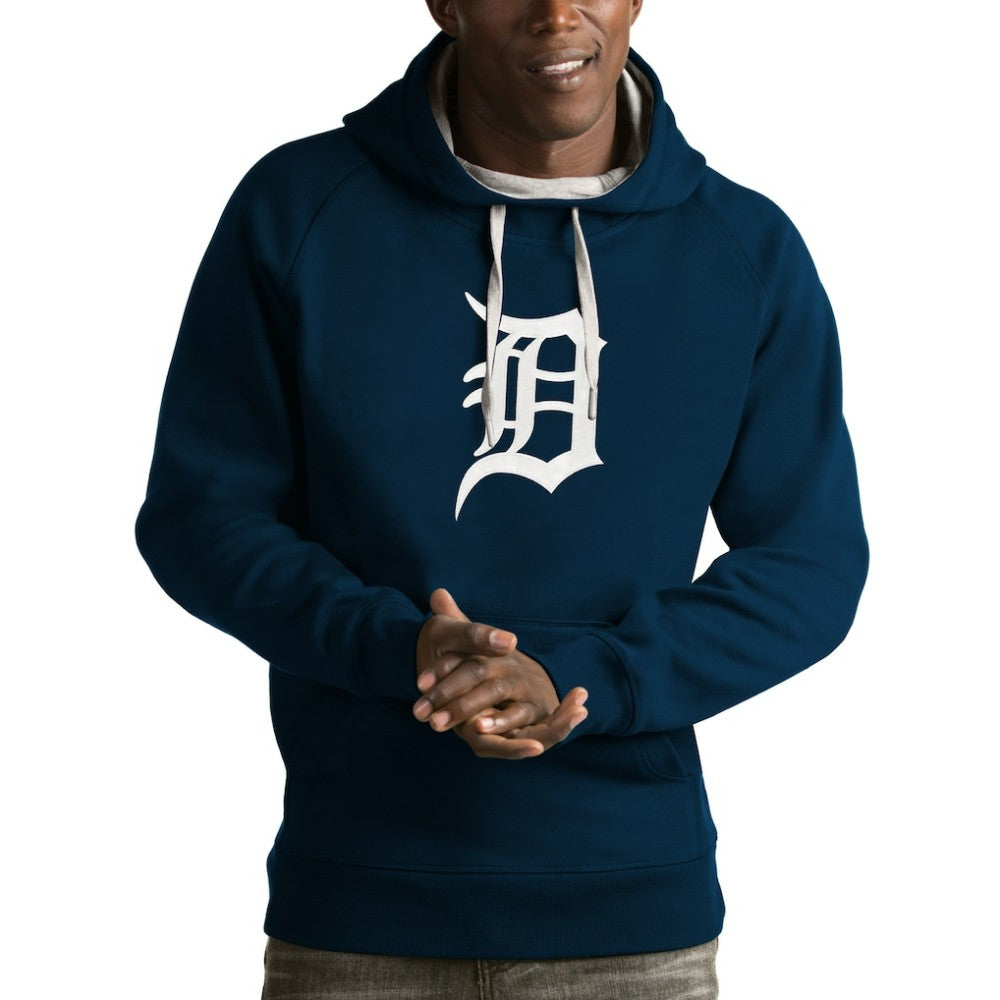 Navy Detroit Tigers Antigua Victory Pullover Hoodie