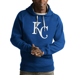 Royal Kansas City Royals Antigua Victory Pullover Hoodie