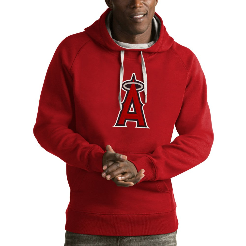 Red Los Angeles Angels Antigua Victory Pullover Hoodie